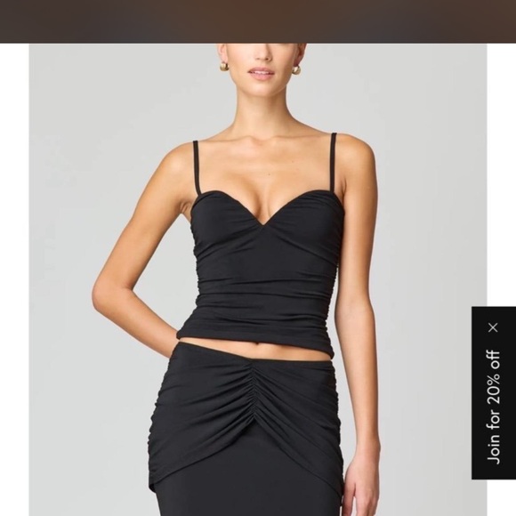 Glassons Sky Blue Ruched Tank Top - Picture 4 of 8